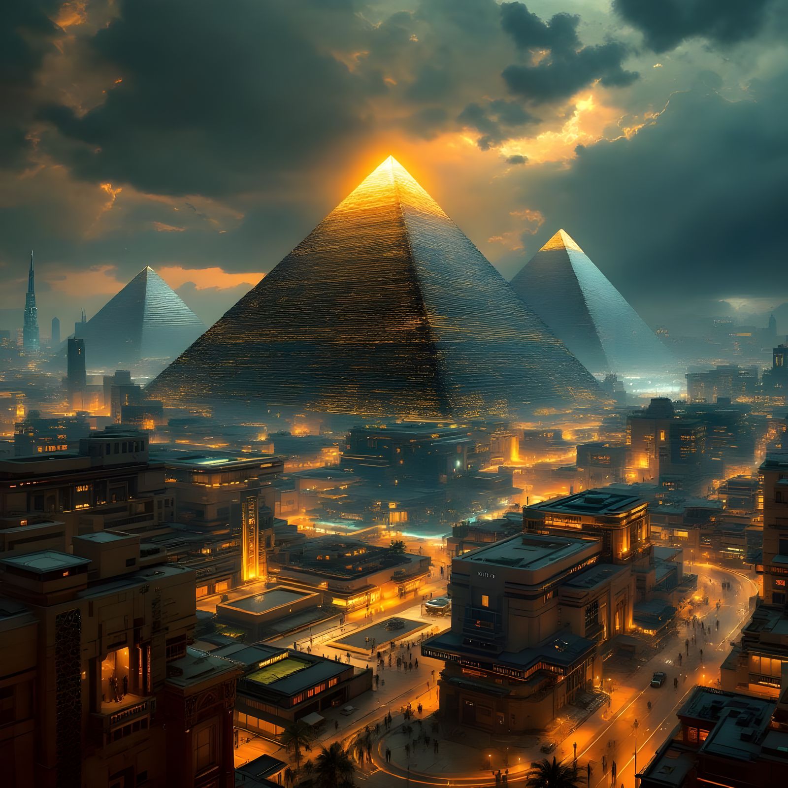 Futuristic Ancient Egypt: Pyramids and Advanced Technology