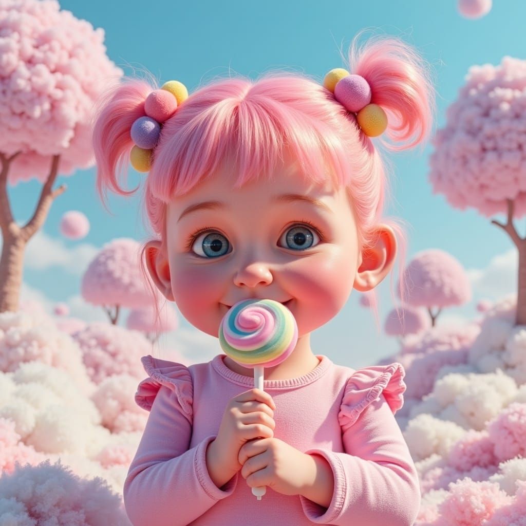 Lolli's Lollipop: A Whimsical Fantasy Art Piece