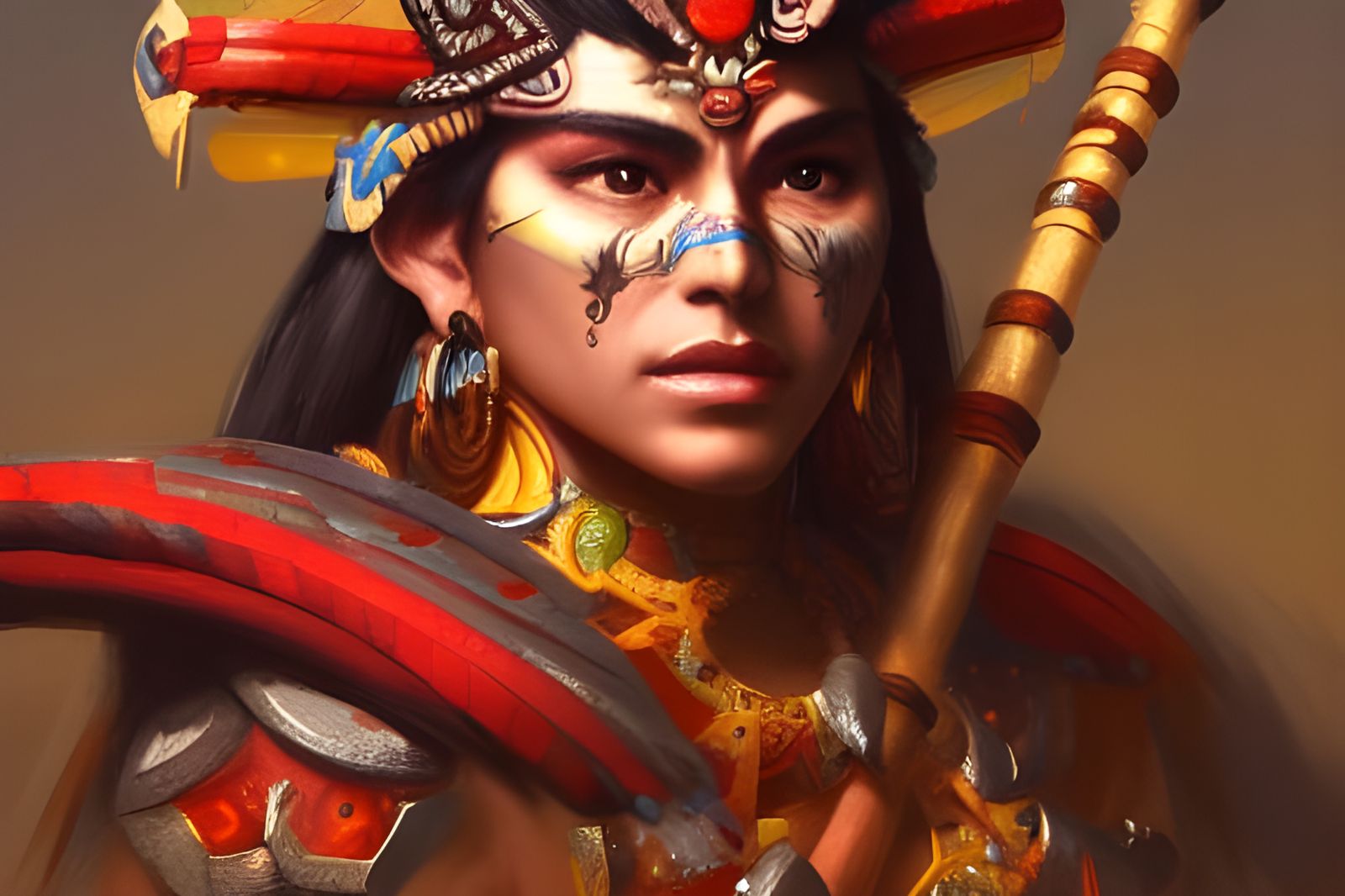 Cipactli: Aztec God in Hyperdetailed Digital Art