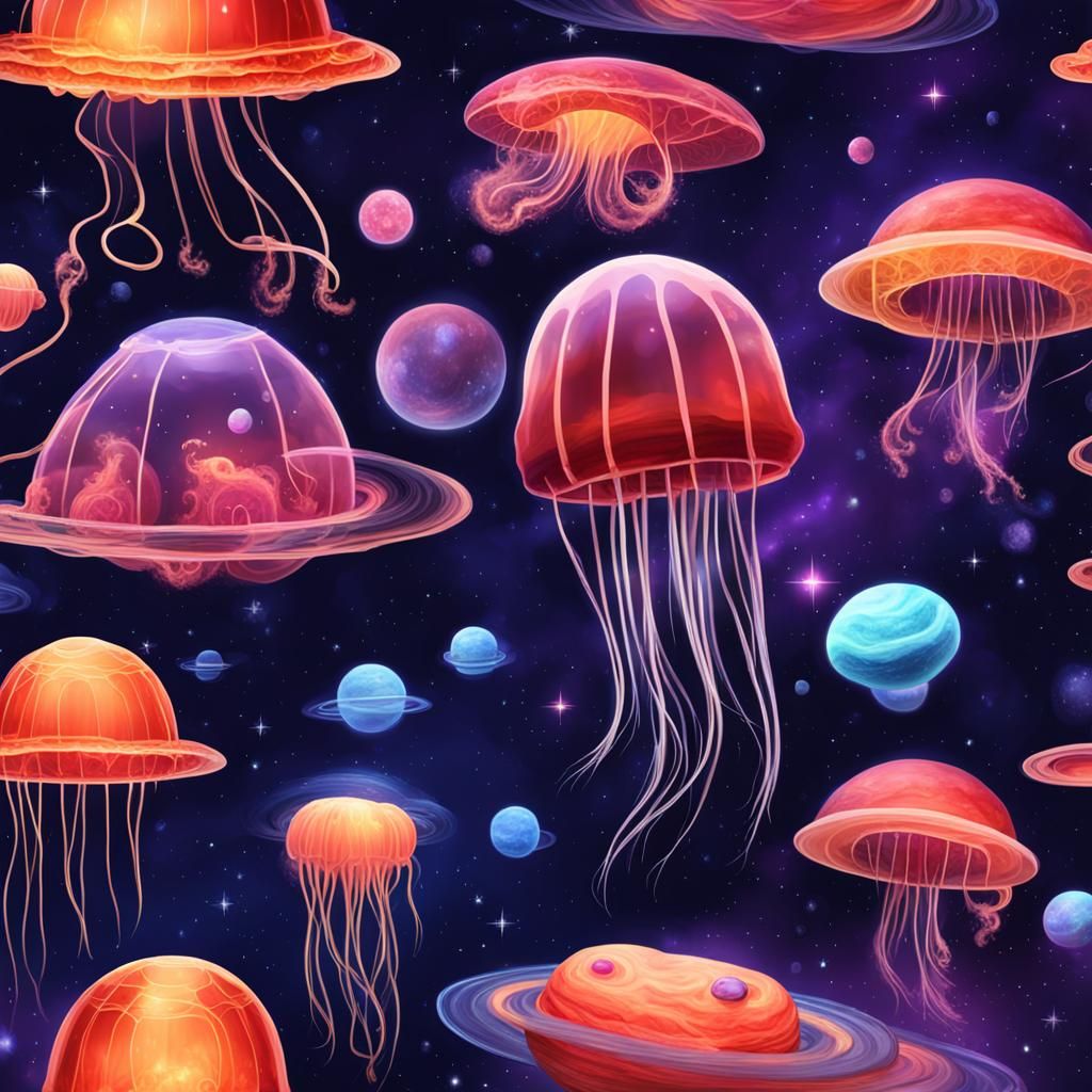 Jellyfish Planet in Space: A Cosmic Vision