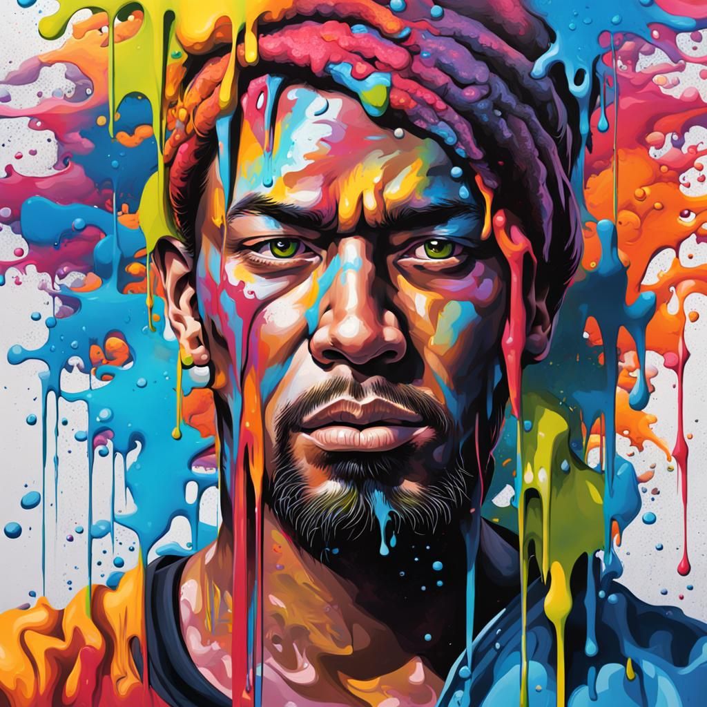 Colorful Graffiti Art Portrait in Ultra Quality