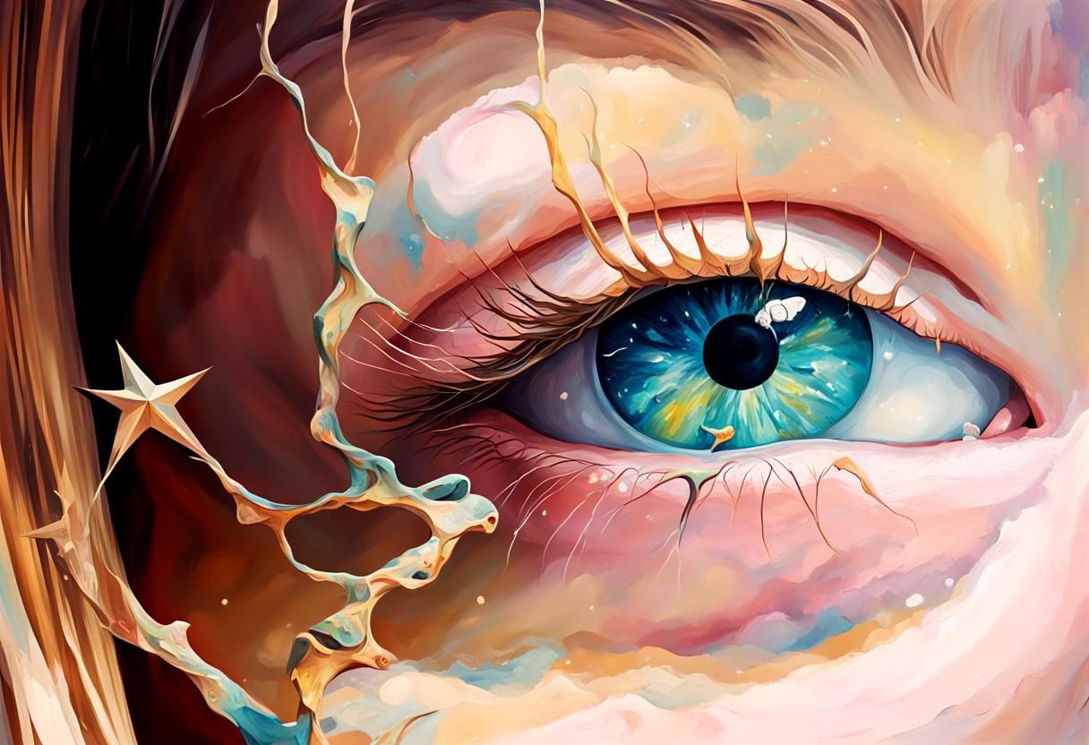 Dreamcore Collage of Stars and Cold Winds