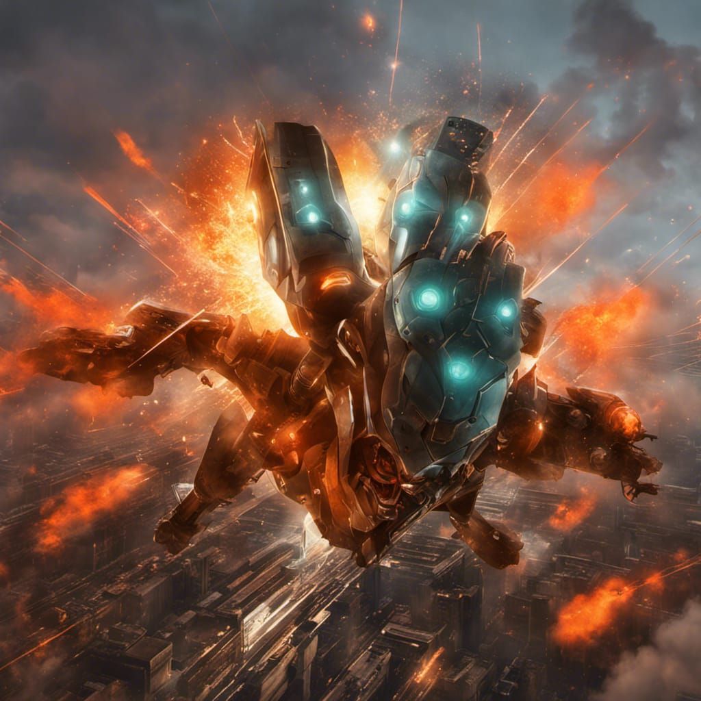 Firemen at Bonfire in Cyberpunk Ethereal Style