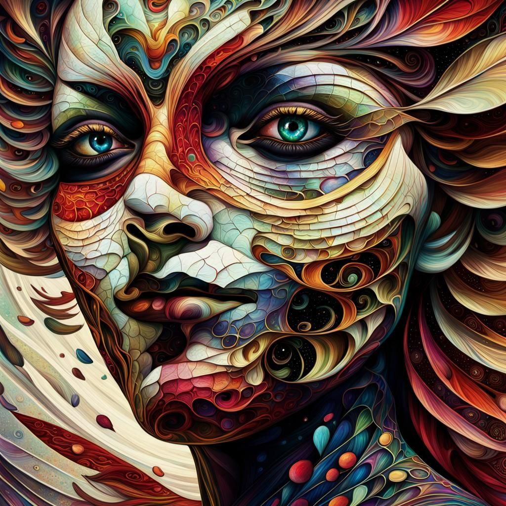 Cosmic Astral Being in Vibrant, Ethereal Vortex