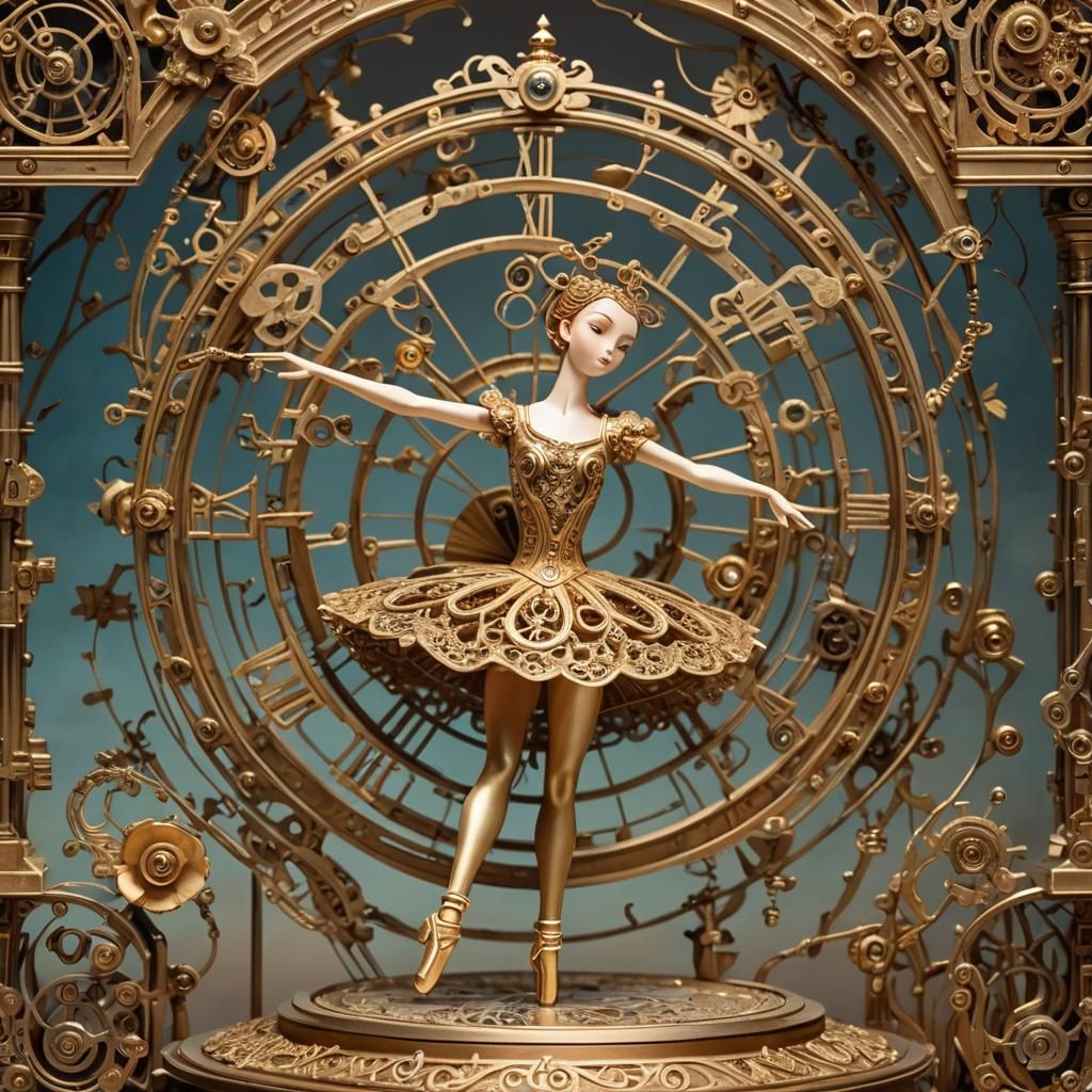 A magical music box with moving parts