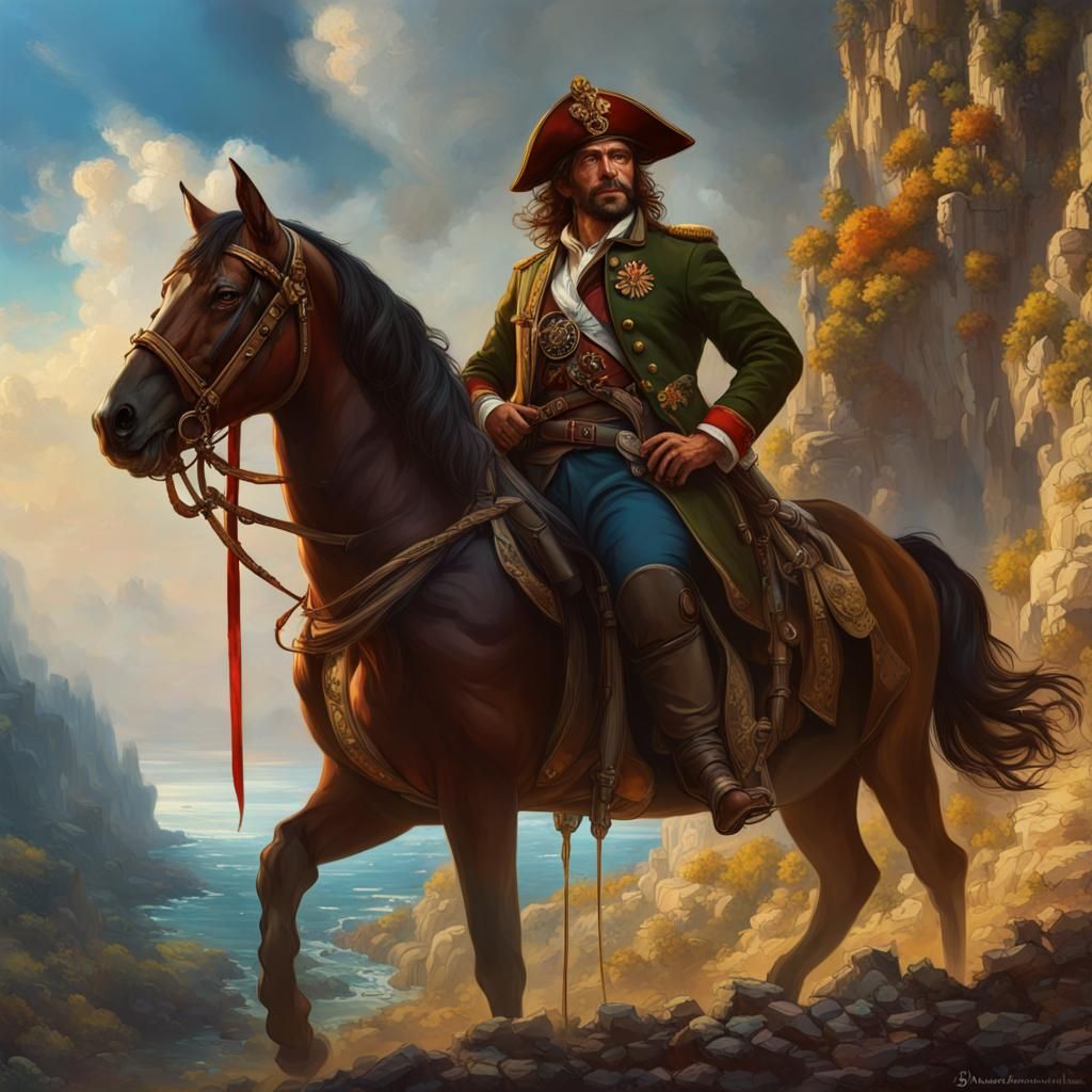 El Commandante in Gustave Courbet Style