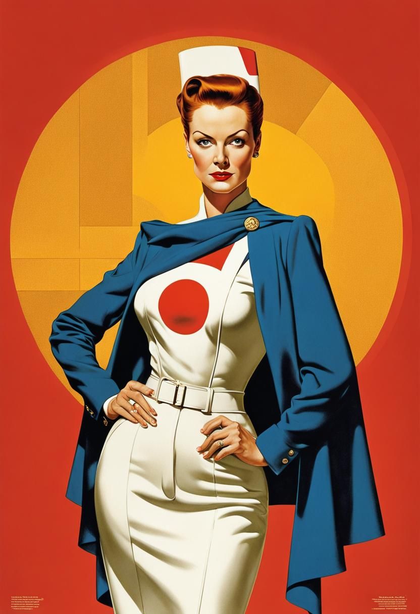 Marcia Cross illustrated for a magazine cover