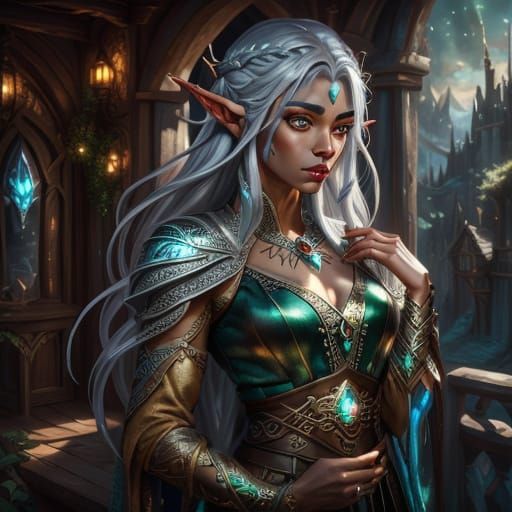 Muscled Dark Elf Portrait in 3D Animation