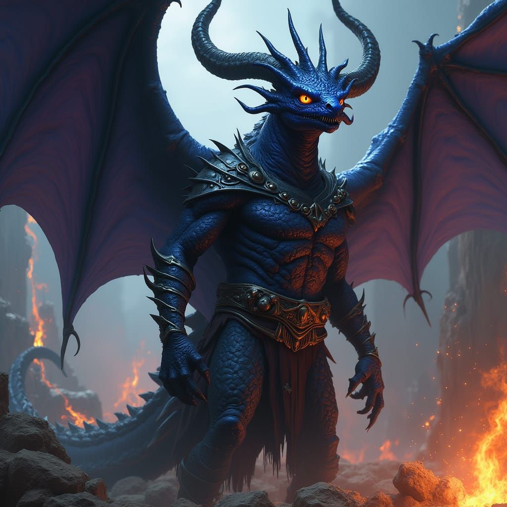 Dragon Ranger of Destruction in Hyperrealistic Style