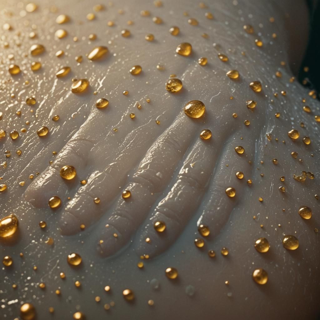 Cinematic Close-Up of Liquid on Skin