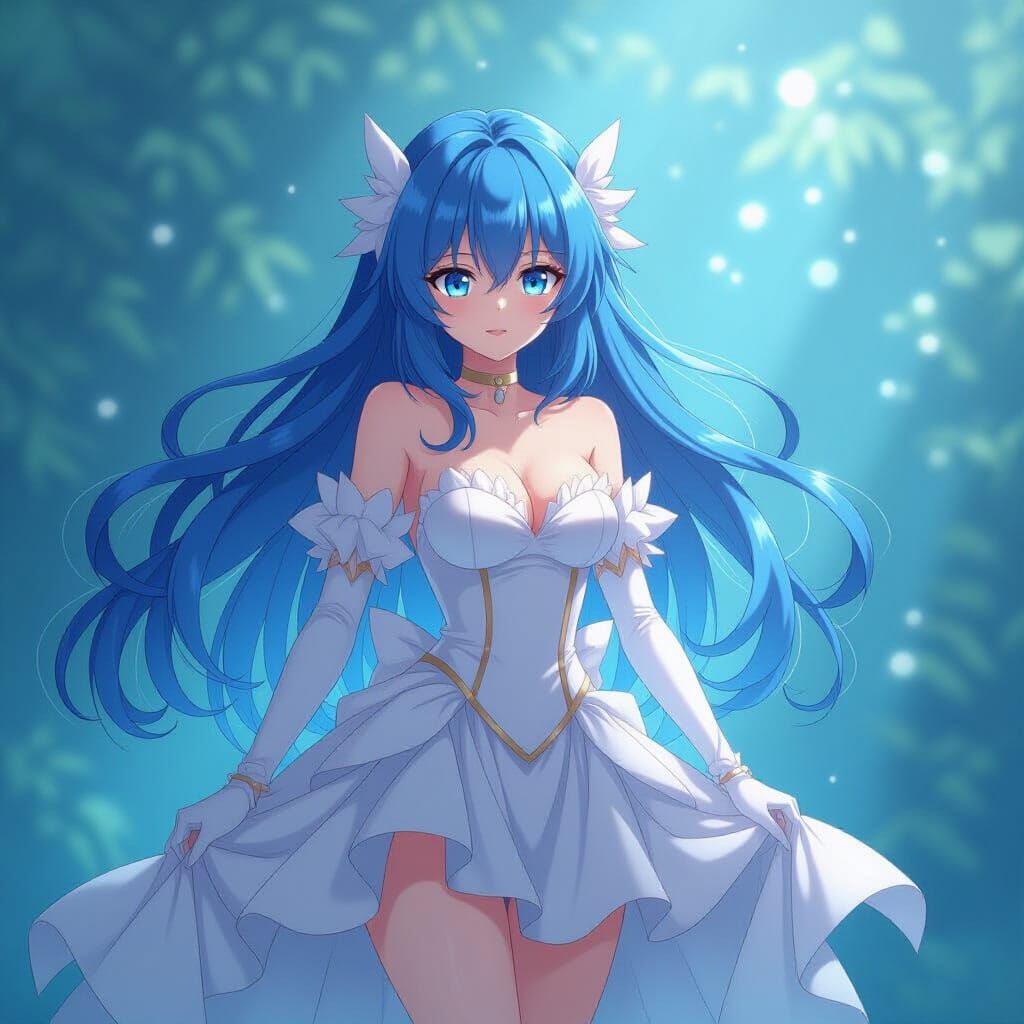 Anime Girl in Cel-Shaded Manga Style