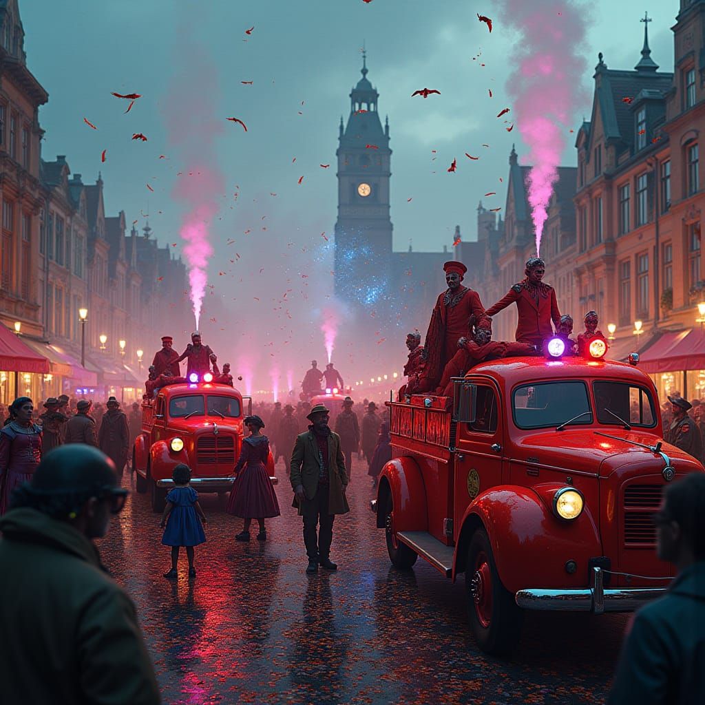 Aalst Carnaval Feast Night in Surrealist Style