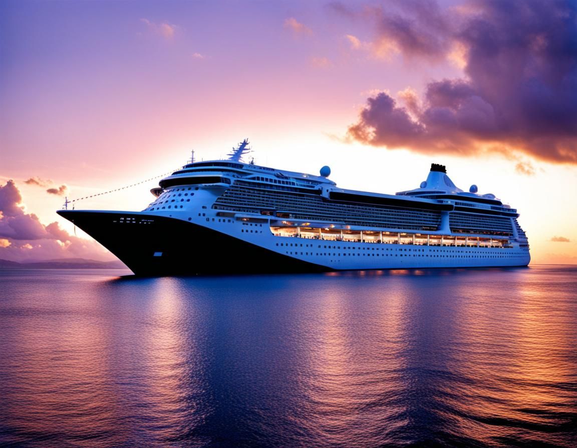 Magnificent Cruise Ship on the Open Sea