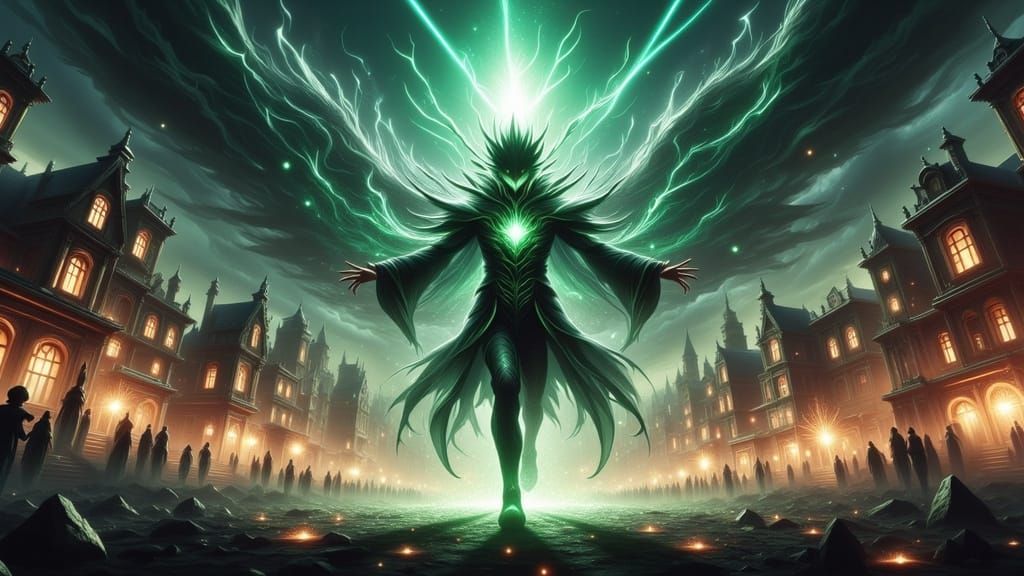 Epic Battle: Hero vs Villain in Destroyed City