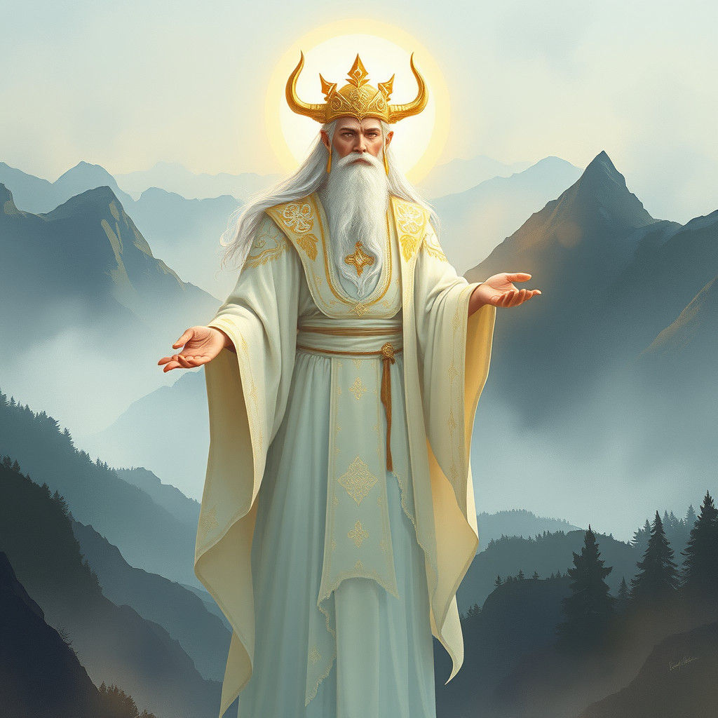 Mystical Being Dhus in Dreamy Landscape