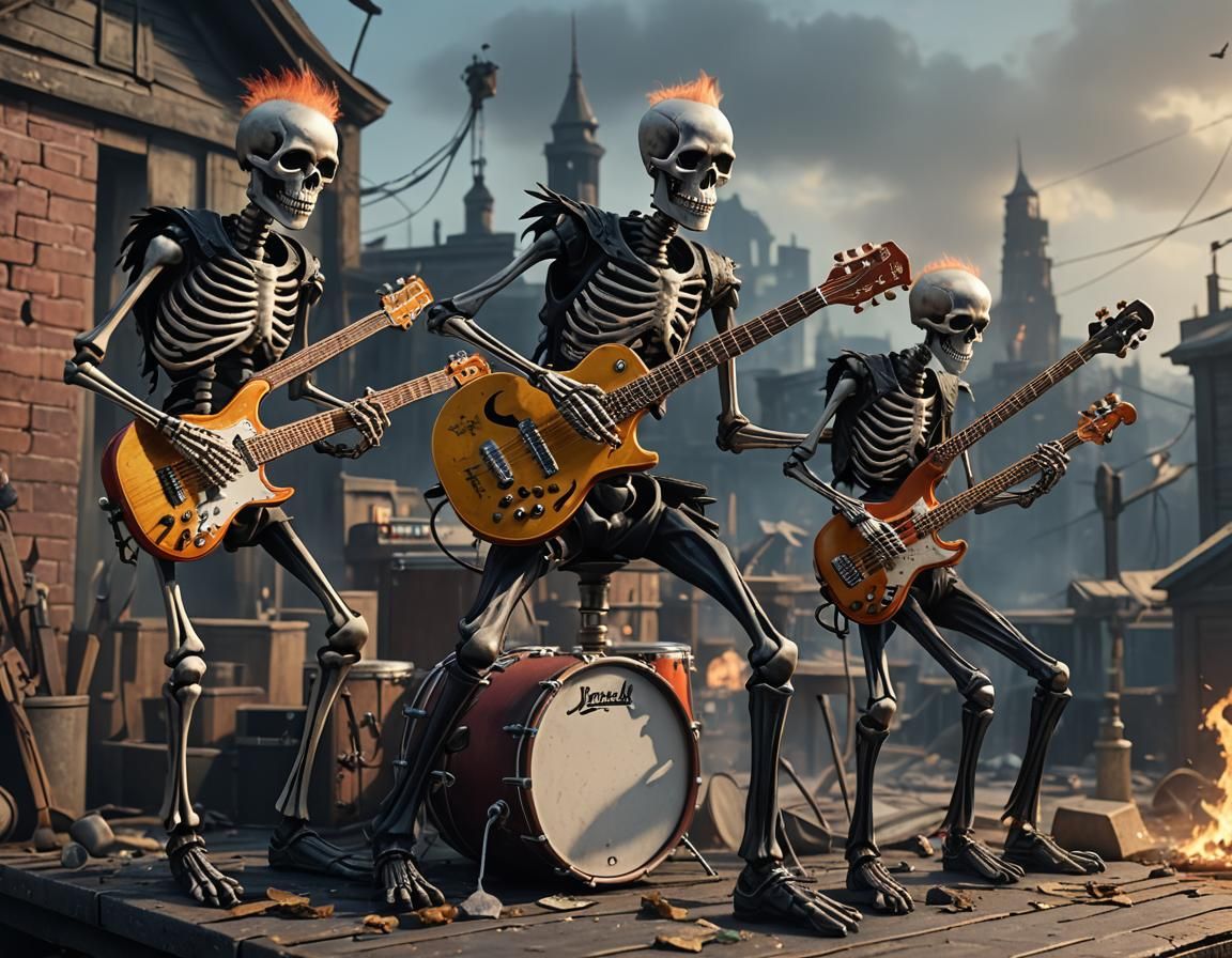 Punk Rock Skeletons Band on a Hot Tin Roof