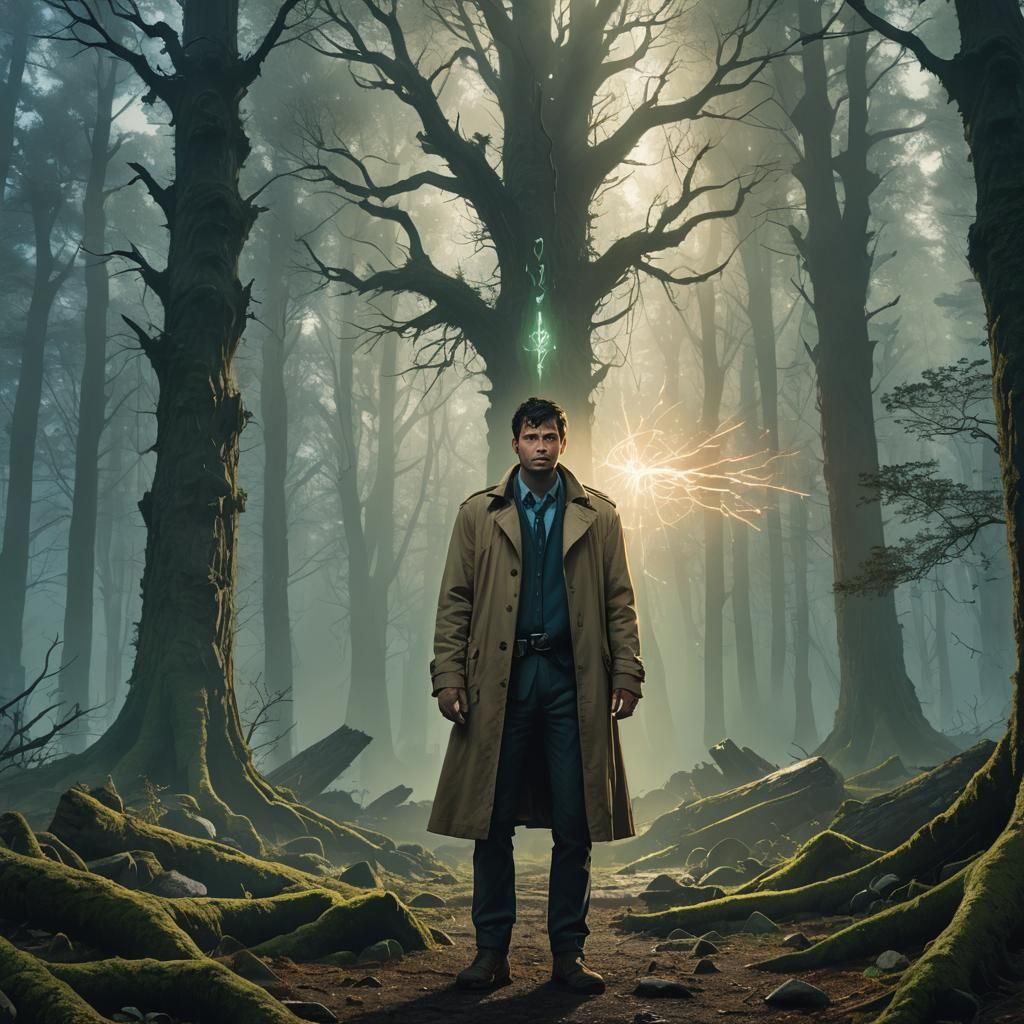 Castiel in Mystical Forest: Fantasy Concept Art