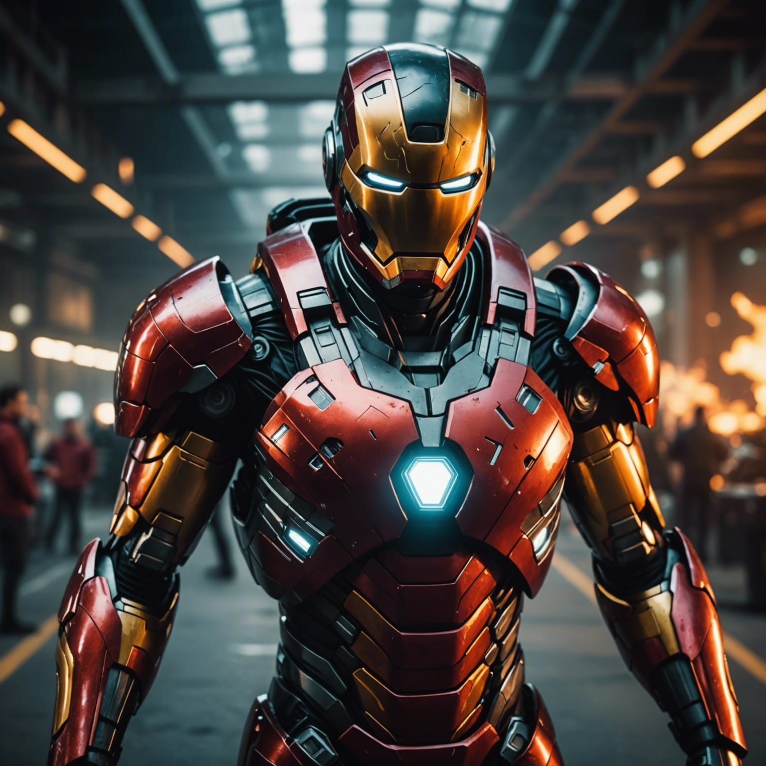 Futuristic Deathstroke in Iron Man Suit, 8K