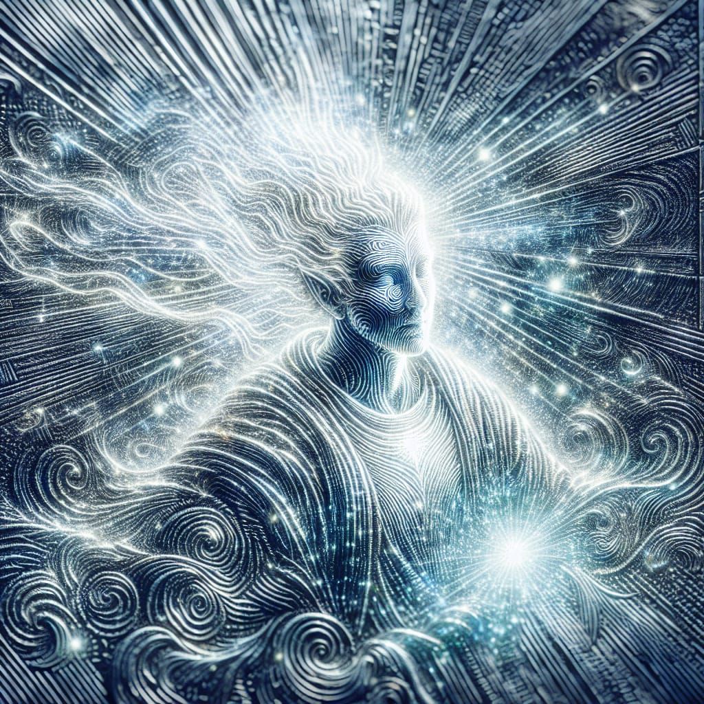 Radiant Fantasy Figure in Acid Etched Detail