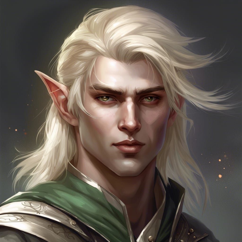 Elven Assassin Portrait in Hyperdetailed Style