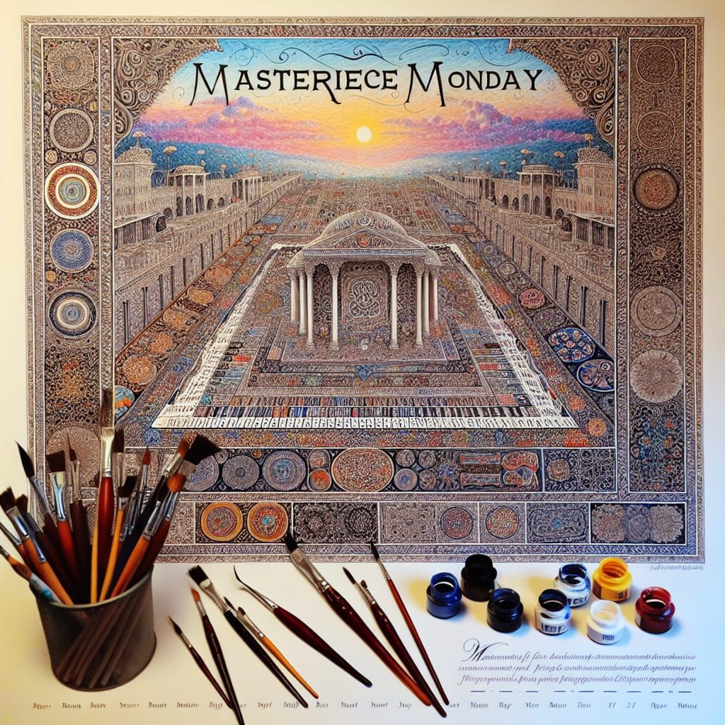 Ornate Calendar Page for Masterpiece Monday