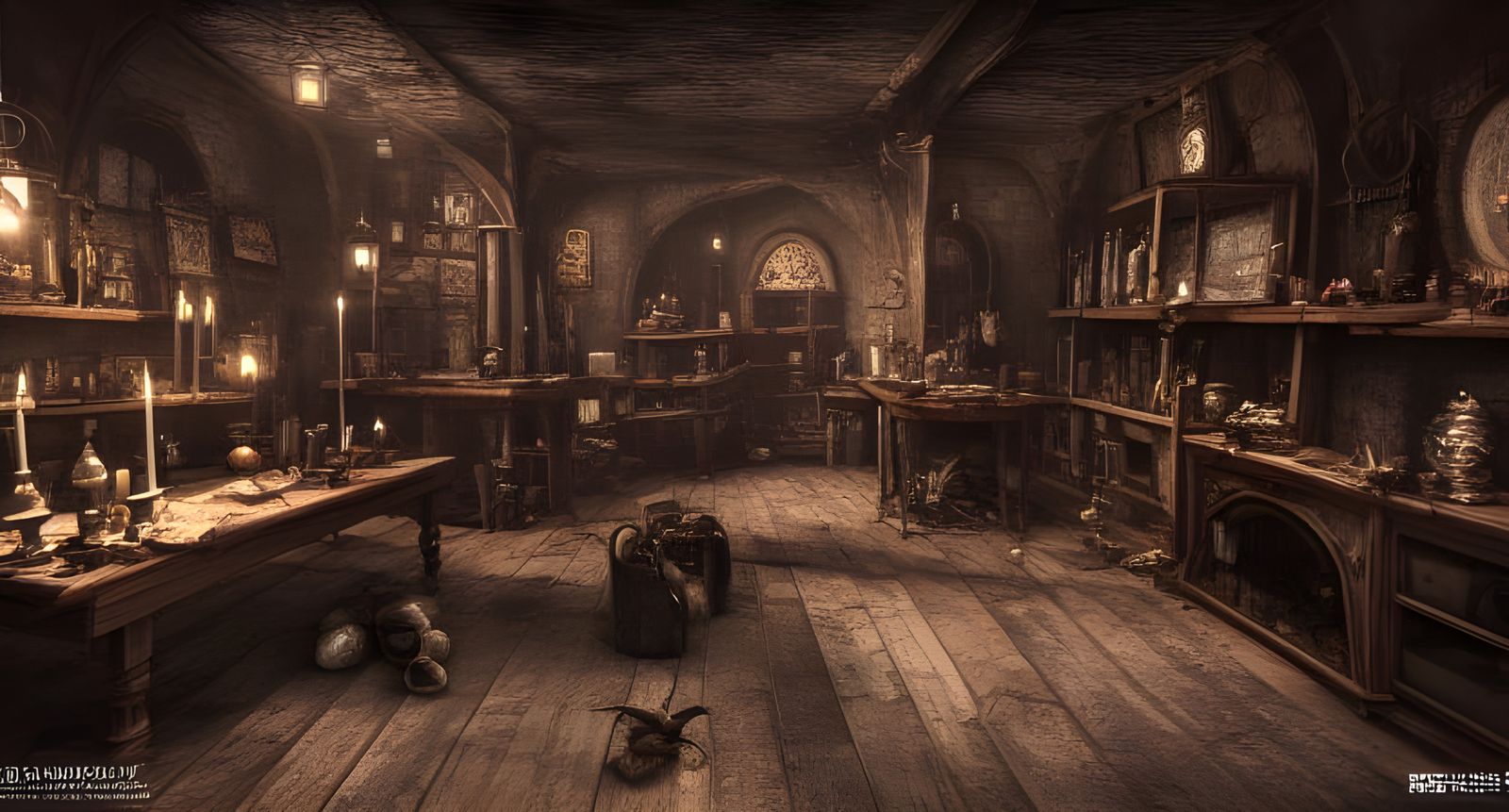 Dark Post-Apocalyptic Medieval Magic Shop in Unreal Engine 5