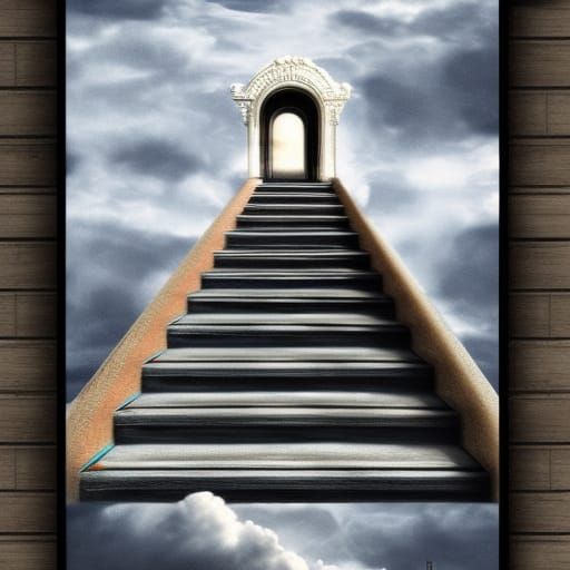 White Stairway to Heaven in Photorealistic 4K