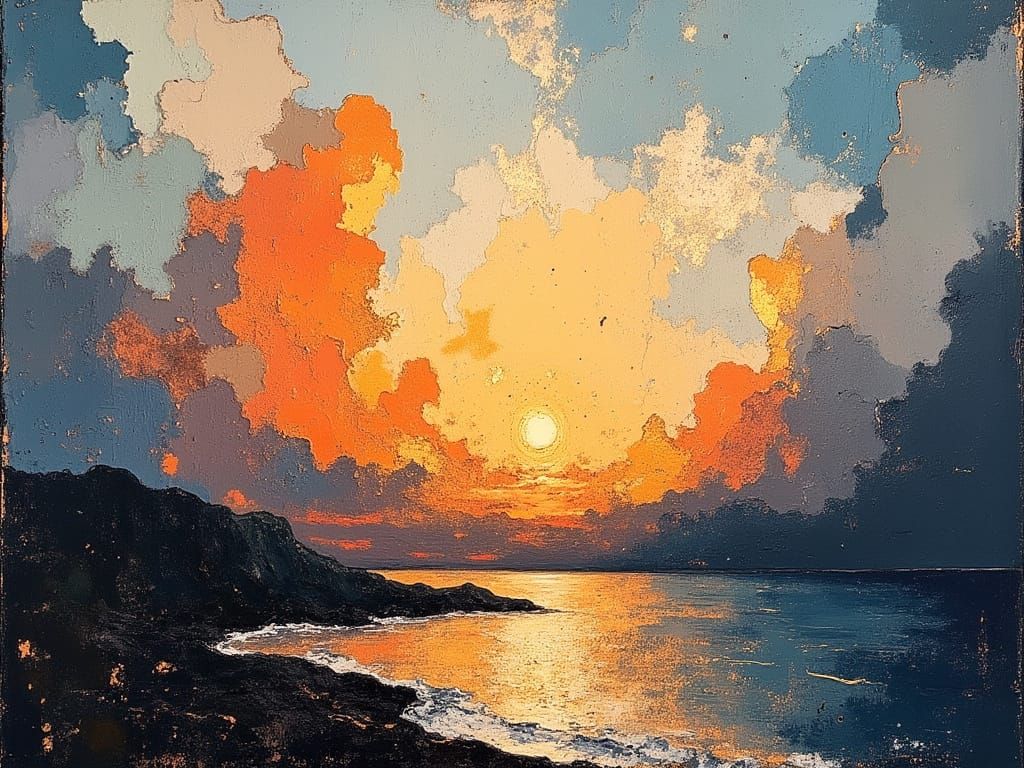 Epic Summer Sunset Over Coastal Landscape