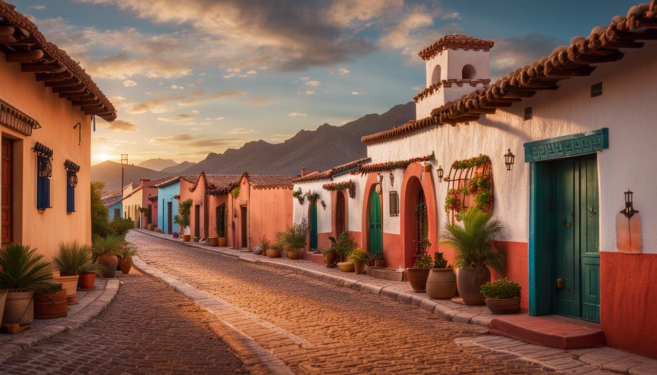 Mexican Village Winter Fiesta: A Cinematic Street Scene