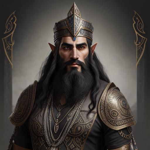 Dwemer Deep Elf with Sumerian Headdress