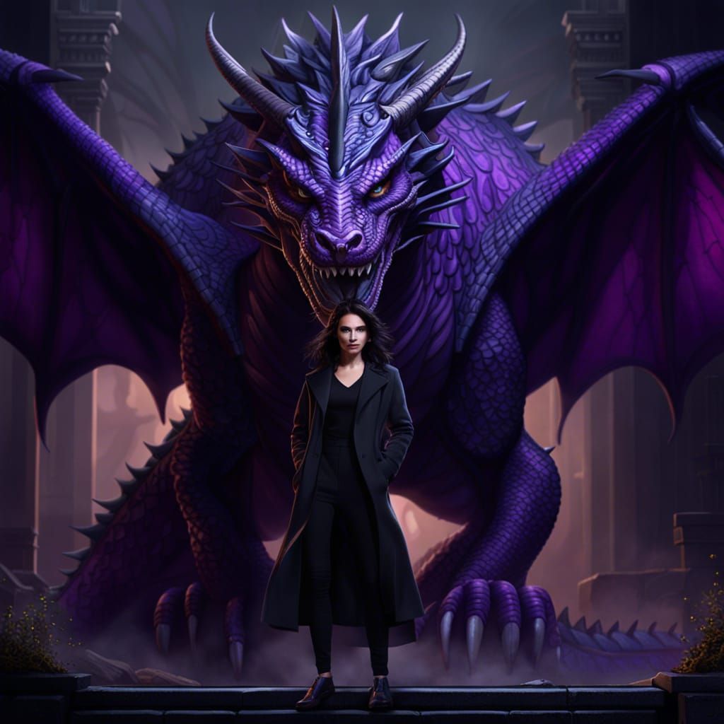 Dragon Rider and Dragon Fantasy Art