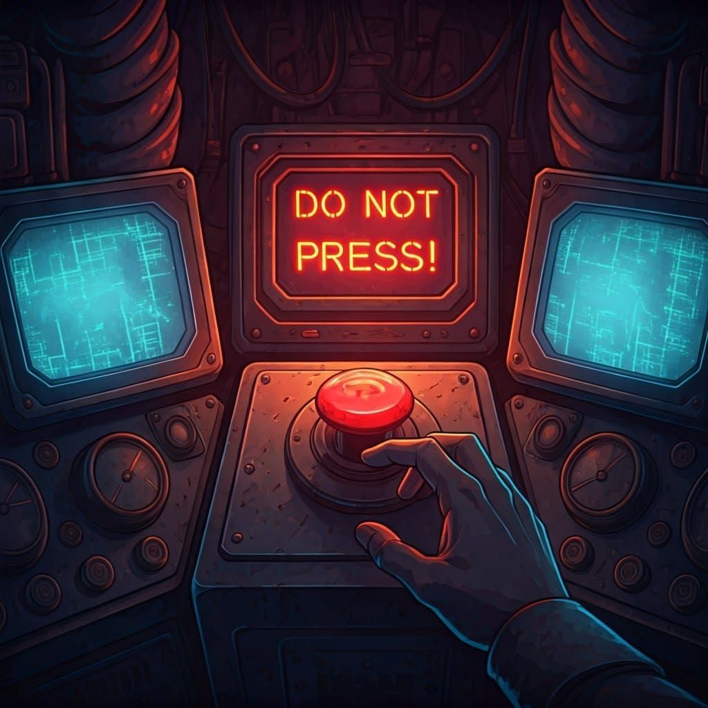 Forgotten Engine Room Console: Tension and Caution