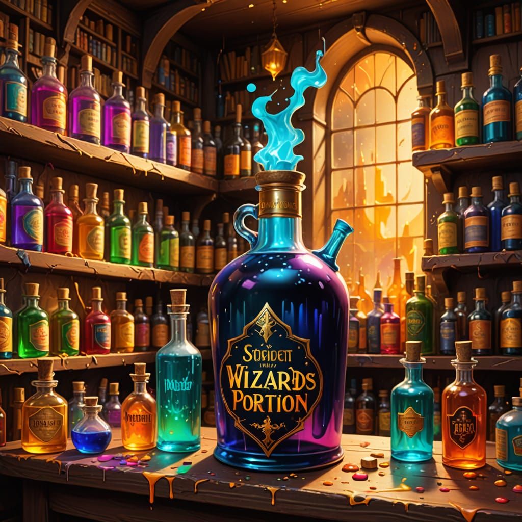 Whimsical Wizard's Potion with a Dash of Sarcasm