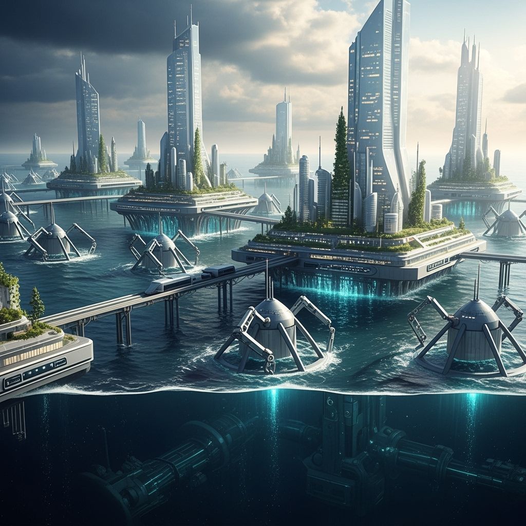 Futuristic Maritime City Rises in the Ocean