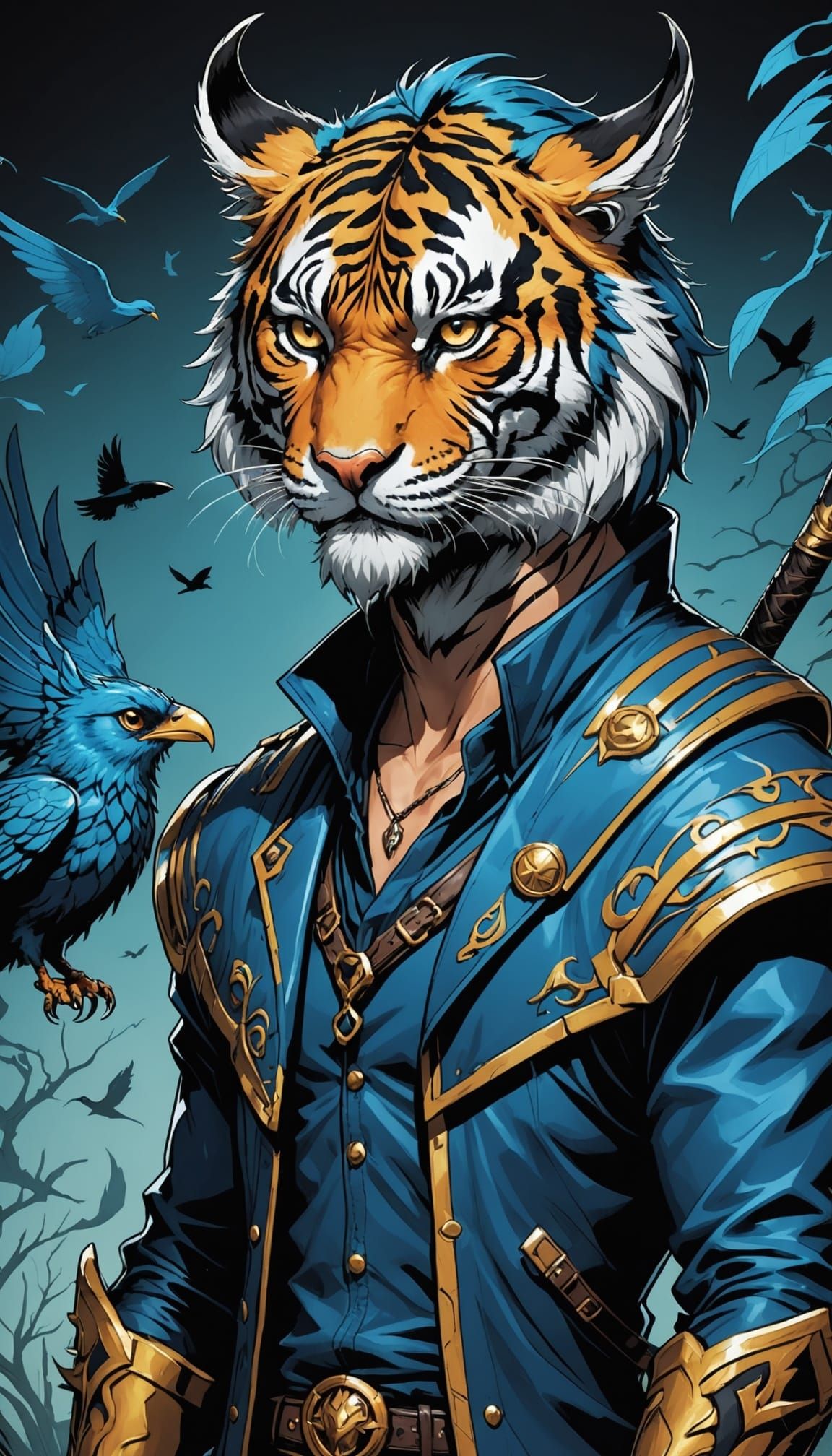 Derpy Tiger Kpop Hunter Faces Korean Demon Comic Art