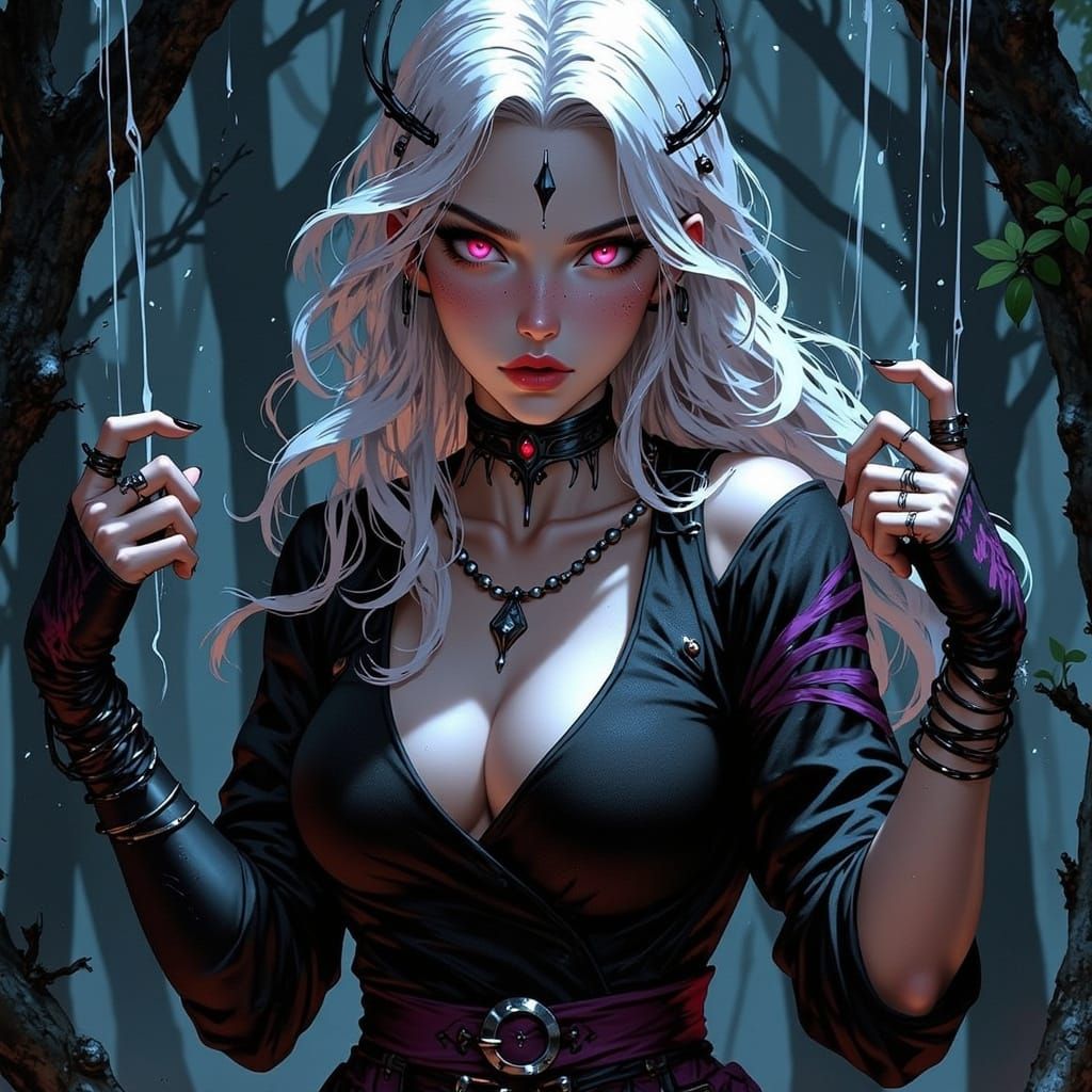 Dark Goddess Weaves Fate with Sinister Intent