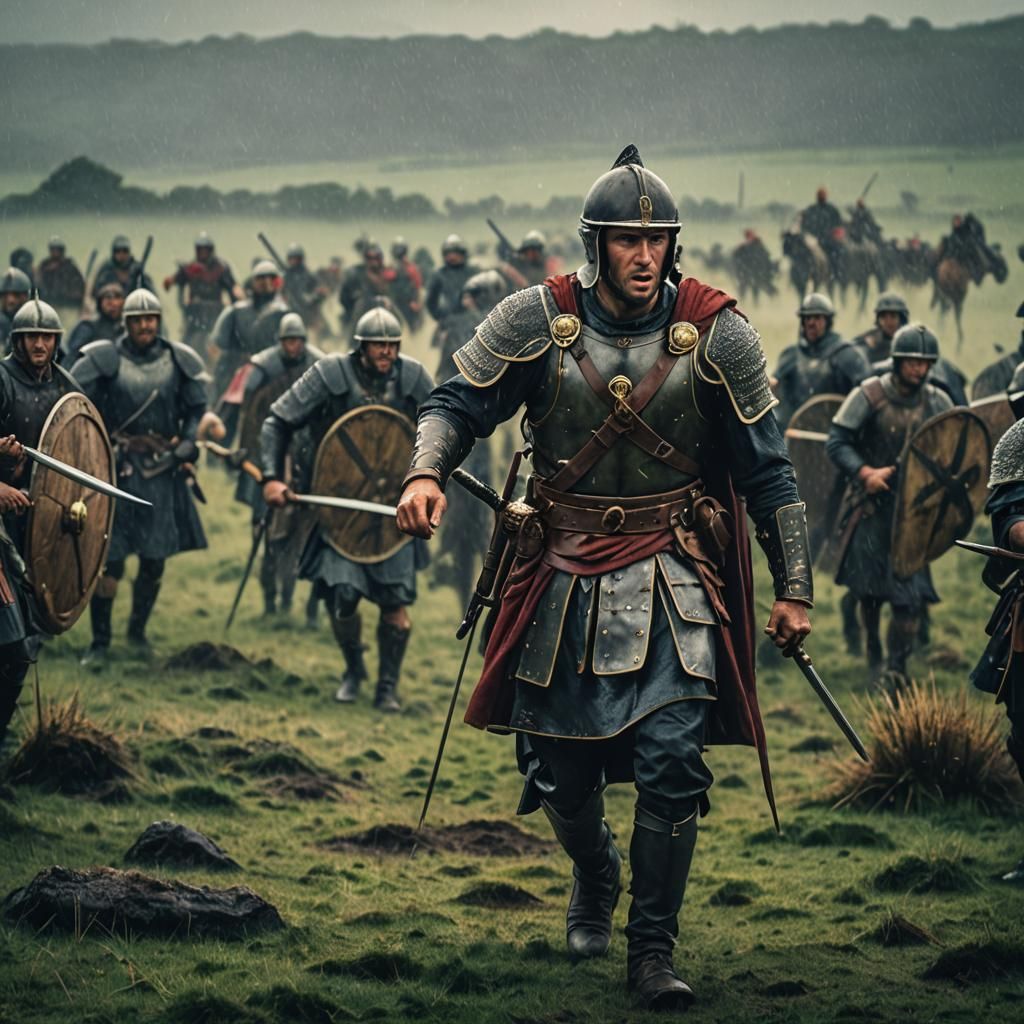 Epic Battle: Roman Soldier Versus Celtic Warriors