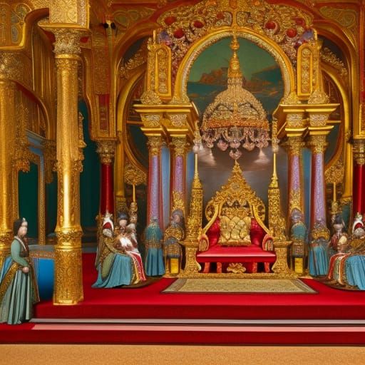 Baroque Throne Room with Elephant Queen