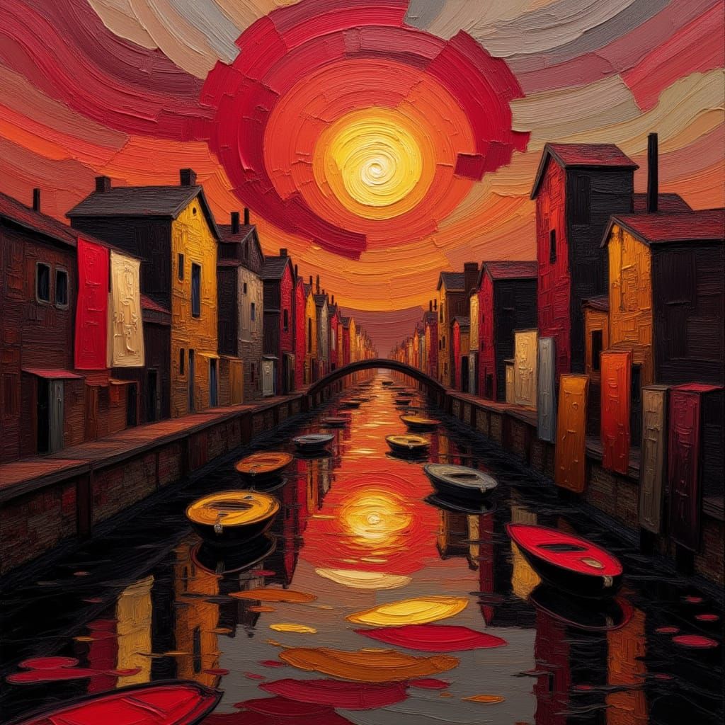 Surreal Cityscape in Rich Baroque Style