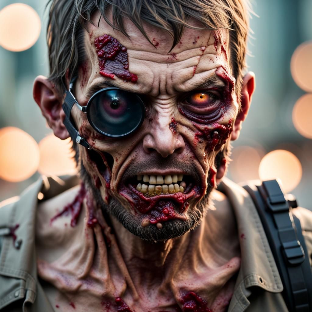 Man bitten in a zombie apocalypse