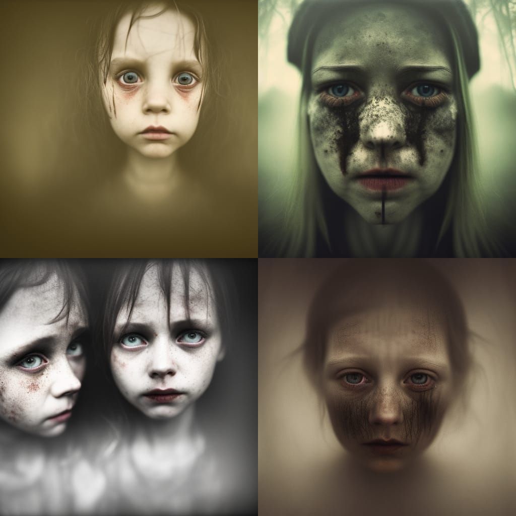 Creepy Nordic Forest Families Portrait