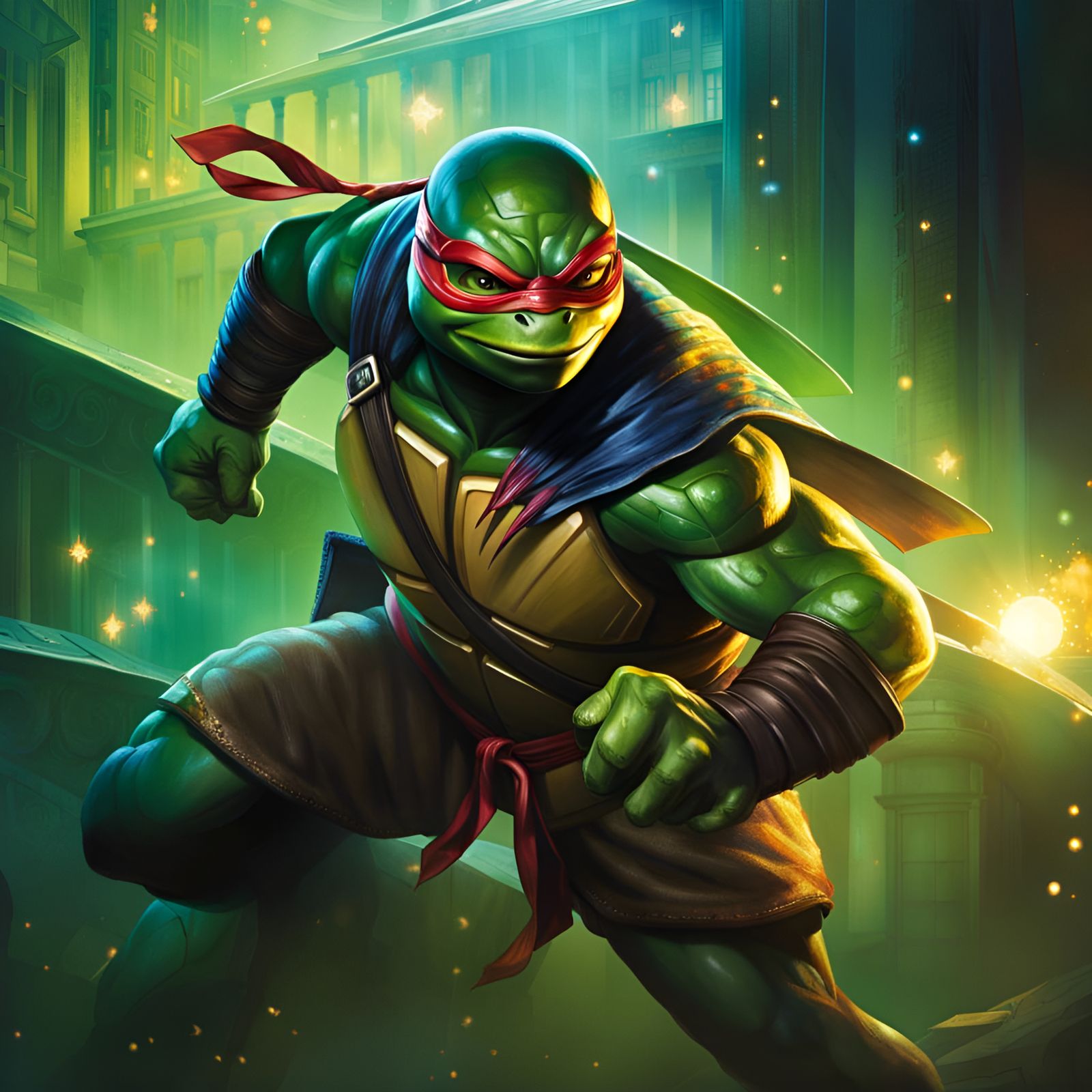 Super Power Ninja Turtle Raphael.