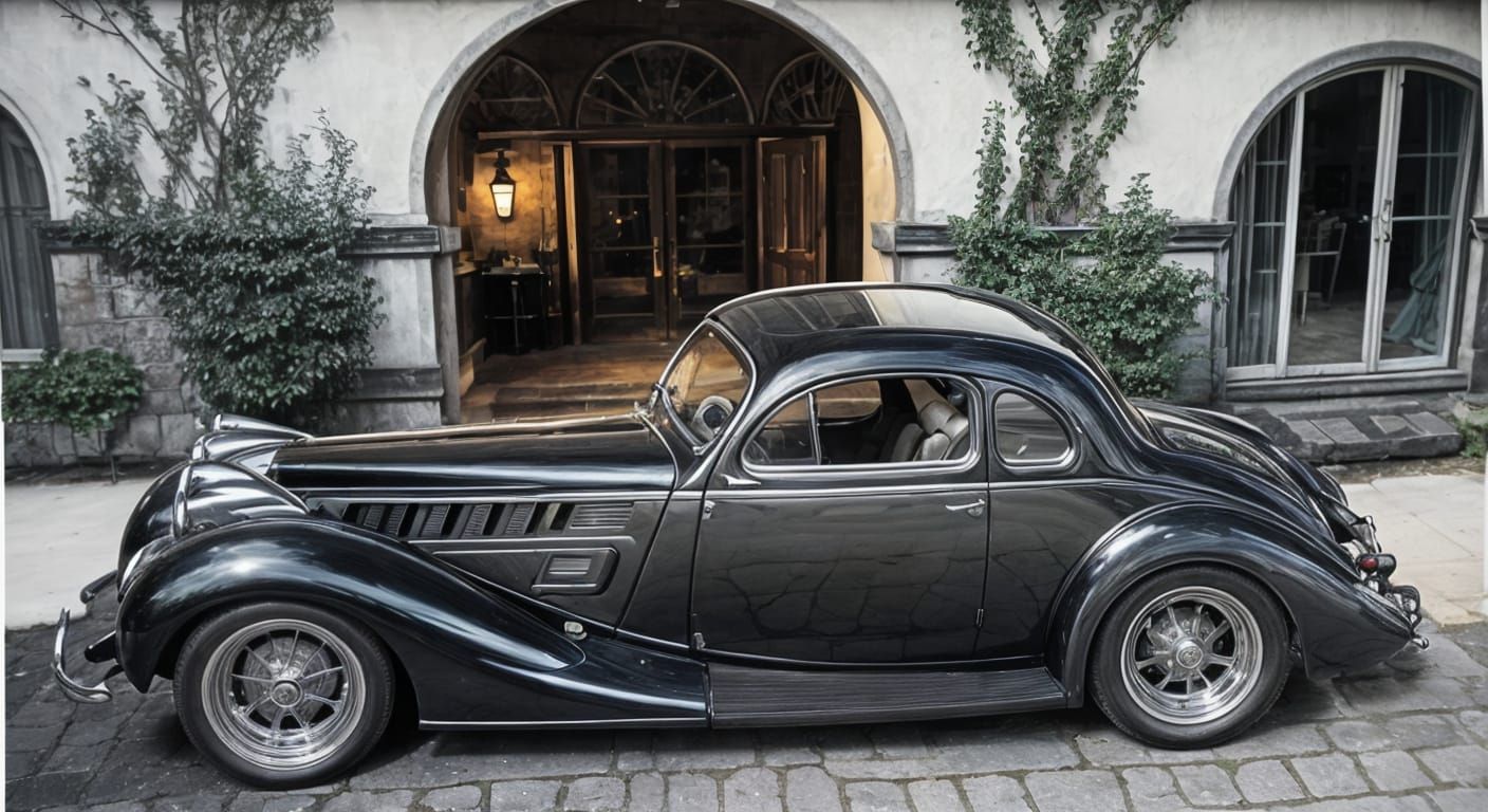 Custom 1935 Fastback Coupe in English Garden