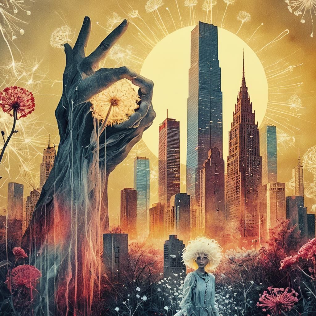 Surreal Infrared Portrait with White Flowers