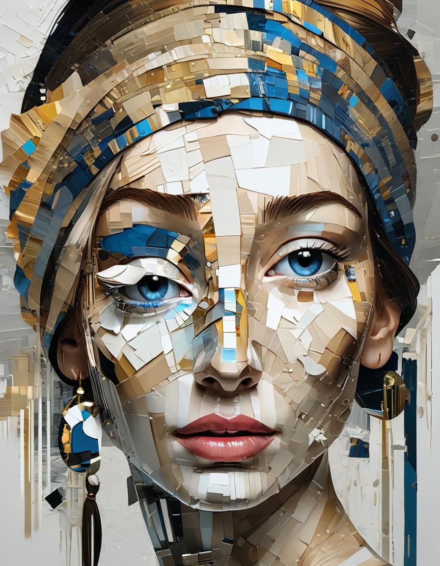 Glitch Art Girl with a Pearl Earring