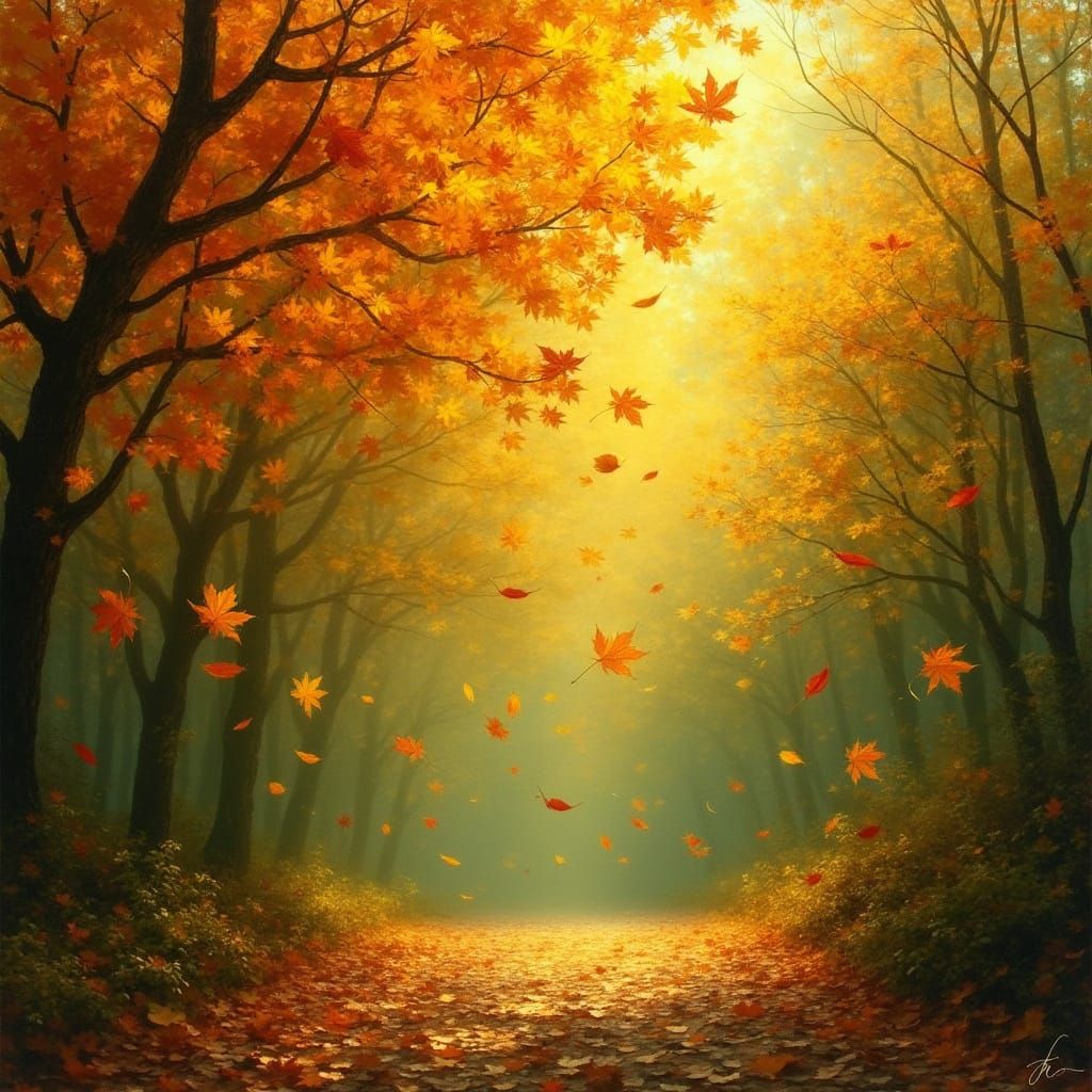 Windy Sunny  Autumn Day