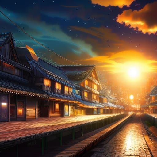 Anime Manga Style Transparent Digital Illustration