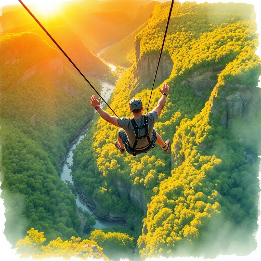 Thrill-Seeker Soars Over Pennsylvania Grand Canyon in Whimsi...