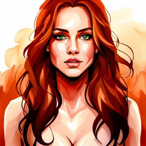 Auburn Beauty: A Hyperrealistic Fantasy Portrait