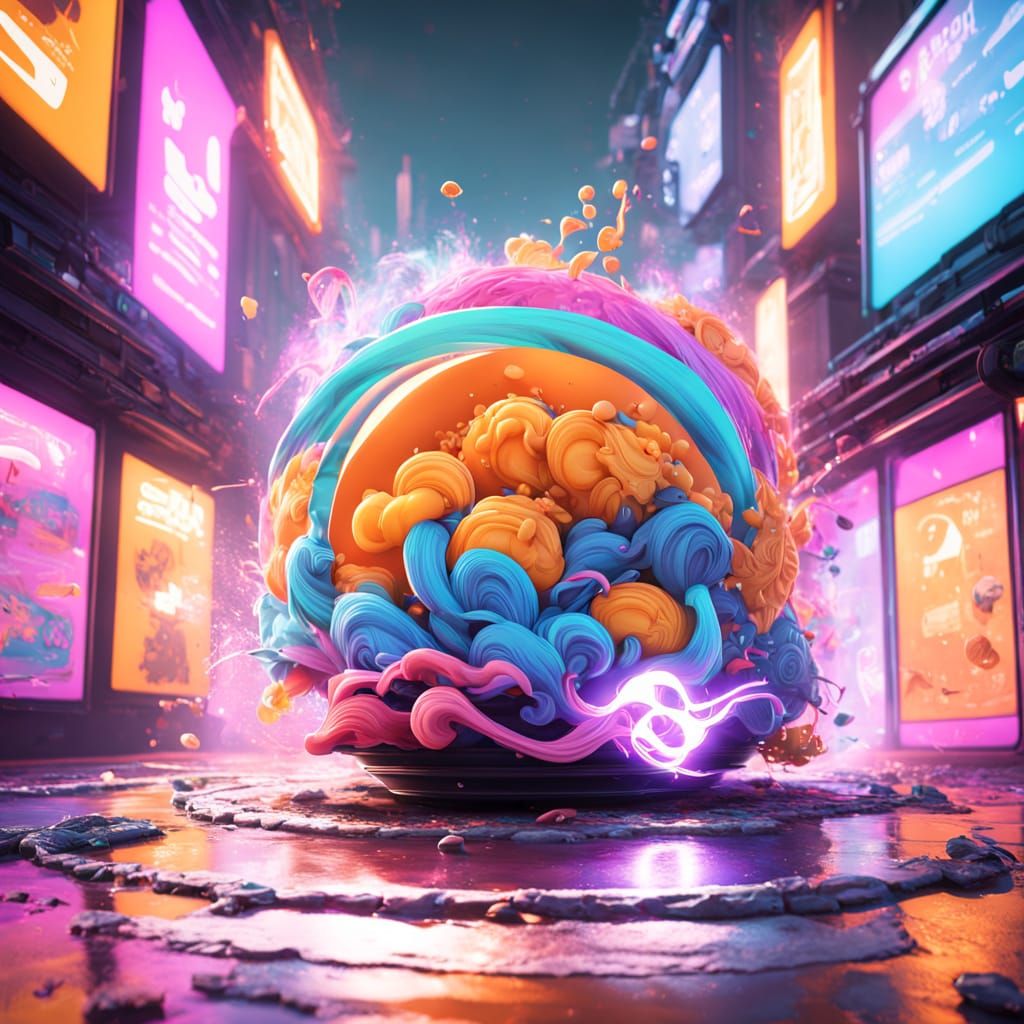 Neon Candy Fantasy Concept Art in Unreal Engine